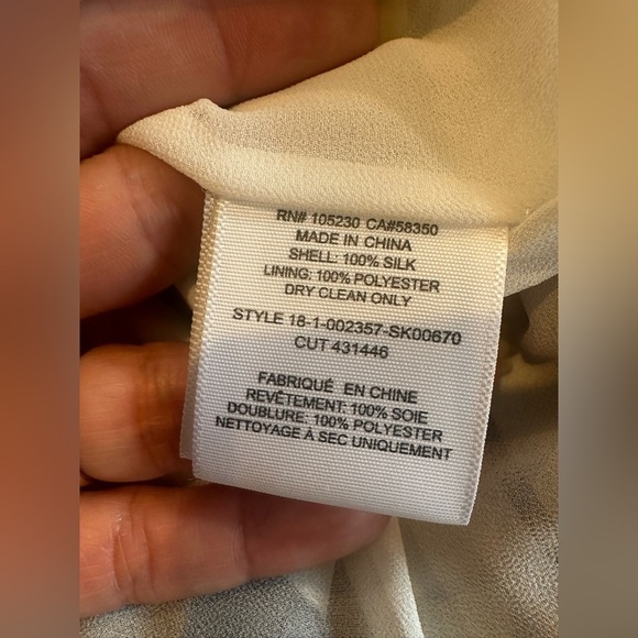 Joie Black and Cream Striped Silk Skirt - Picture 6 of 7